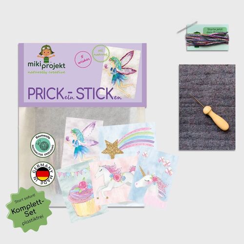 Bastelset Prickeln & Sticken "Wishes" - Komplettset