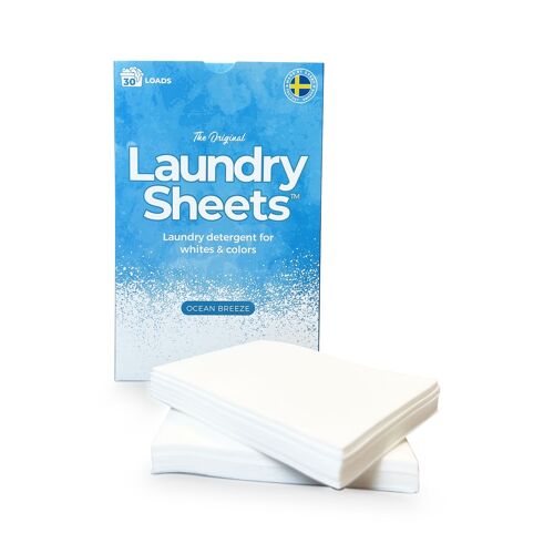 Laundry Sheets - Laundry Detergent Sheets Ocean Breeze (30 Loads/Washes)