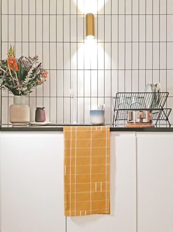 GRID gold tea towel - STRUCTURE capsule collection 3