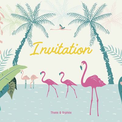 Tropical 8 invitations et enveloppes