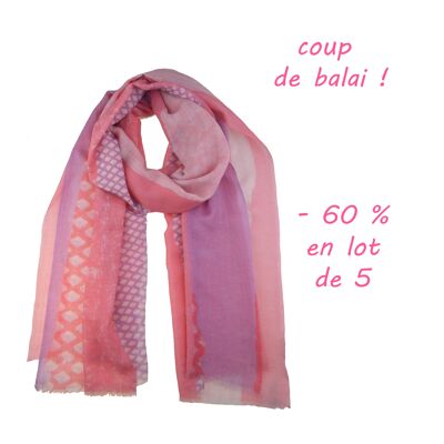 Etole rose en laine, baltique (lot de 5)