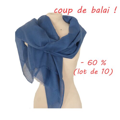 Etole en coton bleue unie (lot de 10)