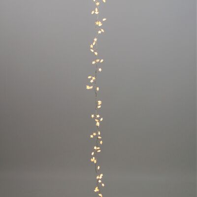 LED Cluster silber Sterne -120l 2m