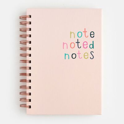 Pink Notes A5 Spiral Notebook