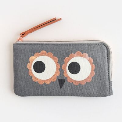 Owl Padded Zip Pouch