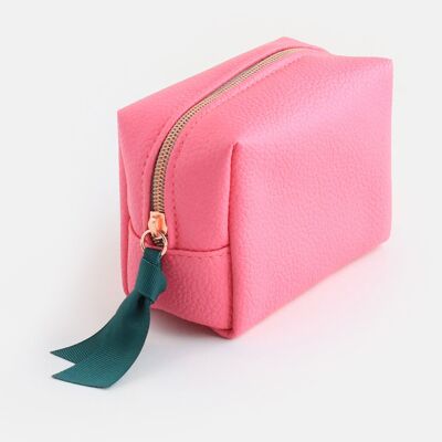 Pink Mini Cube Cosmetic Bag