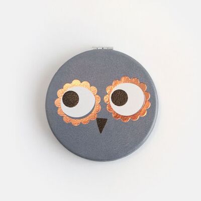 Owl Pocket Circular Mirror