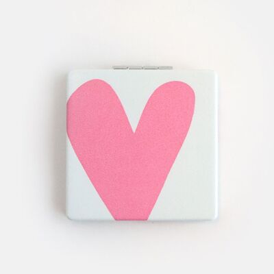 Pink Heart Pocket Square Mirror