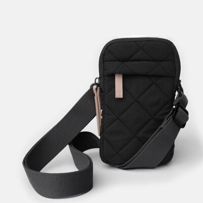 Black Quilted Phone Bag