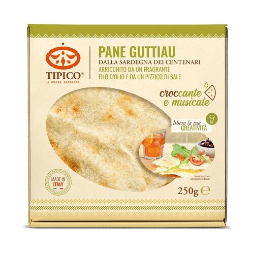 Pane Guttiau - croccante pane con olio d'oliva e sale Made in Italy