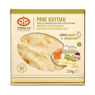 Pane Guttiau - crunchy bread with olive oil and salt Made in Italy