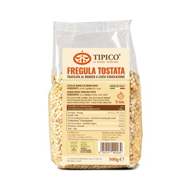 Toasted fregula bronze drawn and slow drying Made in Italy