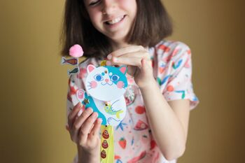 Coffret fabrication tirelire chat japonais pour enfant + 1 livre - Kit bricolage/activité enfant en français 4