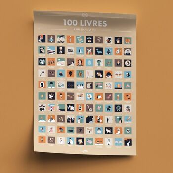 🇫🇷 Poster à Gratter 100 Livres à Lire dans sa Vie (Version FR) 5