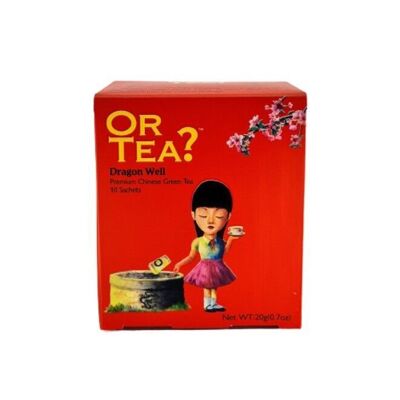 Dragon Well - Erstklassiger chinesischer grüner Tee - 10-Beutel-Box