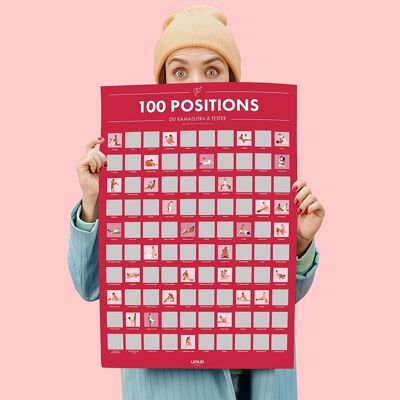 🇫🇷 Scratch Poster 100 Kamasutra Positions (FR Version)