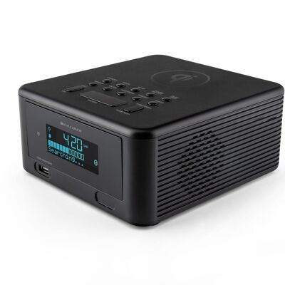 Despertador Calibre HCG010QIDAB-BT con carga QI, dos horas de alarma, DAB+ y Bluetooth