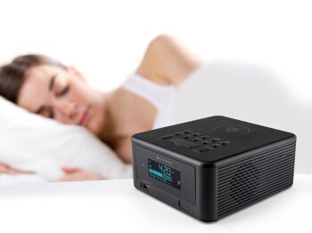 Réveil Calibre HCG010QIDAB-BT avec chargement QI, deux heures d'alarme, DAB+ et Bluetooth 7
