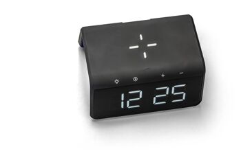 Réveil Calibre avec chargement sans fil, USB et grand écran - Noir (HCG019QI-BA) 4