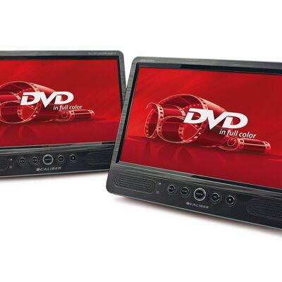 Reproductor de DVD Caliber para reposacabezas con pantalla de 2 monitores en diagonal = 25,4 cm (10 pulgadas)