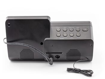 Radio-réveil Caliber avec Bluetooth, USB et chargeur Qi - Noir (HCG012QI-BT) 5