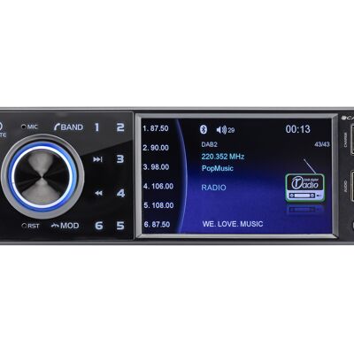 Caliber Audio Technology RMD402DAB-BT Tuner DAB+ autoradio, kit mains libres Bluetooth