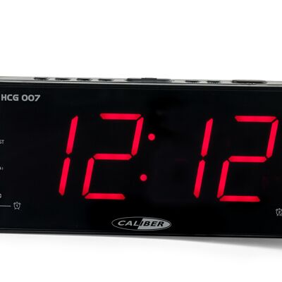 Radio reloj con pantalla grande - Negro (HCG007)