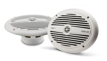 Caliber Marine Speakers - 6X9 Splashproof 180 Watts - Blanc (CSM69 NOUVEAU) 6