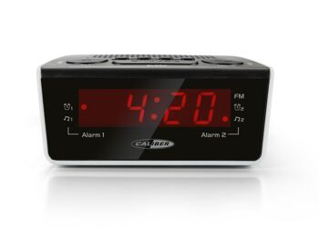 Réveil Calibre avec radio FM et double alarme - Noir et blanc (HCG015) 1