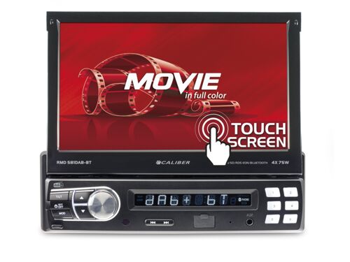 Kaufen Sie Caliber Autoradio mit klappbarem Bildschirm – 1 DIN Schwarz  (RMD581DAB-BT) zu Großhandelspreisen