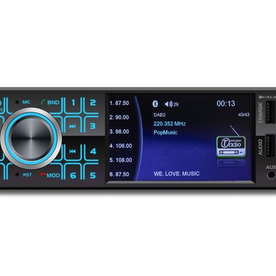 Caliber Autoradio mit DAB+ und Bluetooth – Schwarz (RMD404DAB-BT)