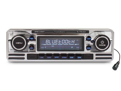 Caliber Autoradio – Retro mit Bluetooth, USB,SD 4x 75Watt – Chrom (RMD120BT)