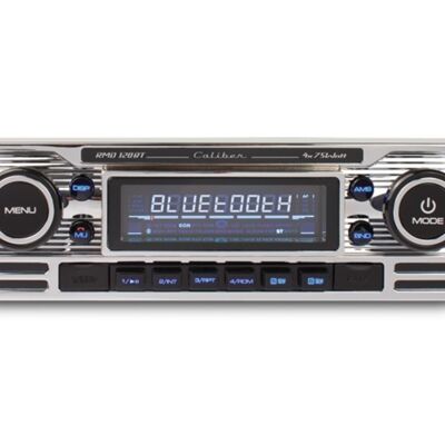 Caliber Autoradio – Retro mit Bluetooth, USB,SD 4x 75Watt – Chrom (RMD120BT)