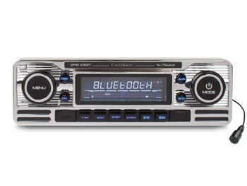 Autoradio Caliber - rétro avec Bluetooth, USB, SD 4x 75Watt - chromé (RMD120BT) 1