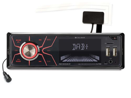 Caliber Autoradio – DAB+ Bluetooth USB SD 4x75Watt – Schwarz (RMD060DAB-BT)