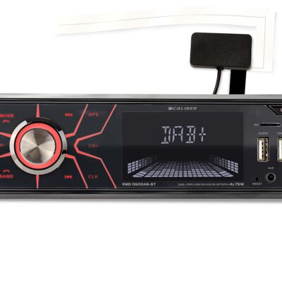 Caliber Autoradio – DAB+ Bluetooth USB SD 4x75Watt – Schwarz (RMD060DAB-BT)