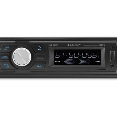 Radio de coche Caliber - Radio FM con Bluetooth, USB, SD 4x 55Watt - Negro (RMD031BT)