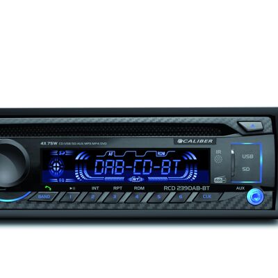 Caliber car radio with Bluetooth and DAB+ - CD/USB/SD 4x75Watt - black (RCD239DAB-BT)