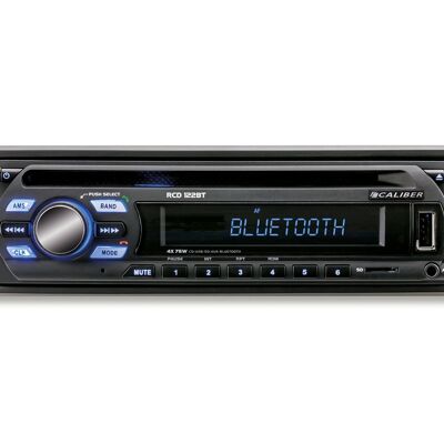 Autoradio calibro con radio FM e Bluetooth – 1 rumore nero (RCD122BT)