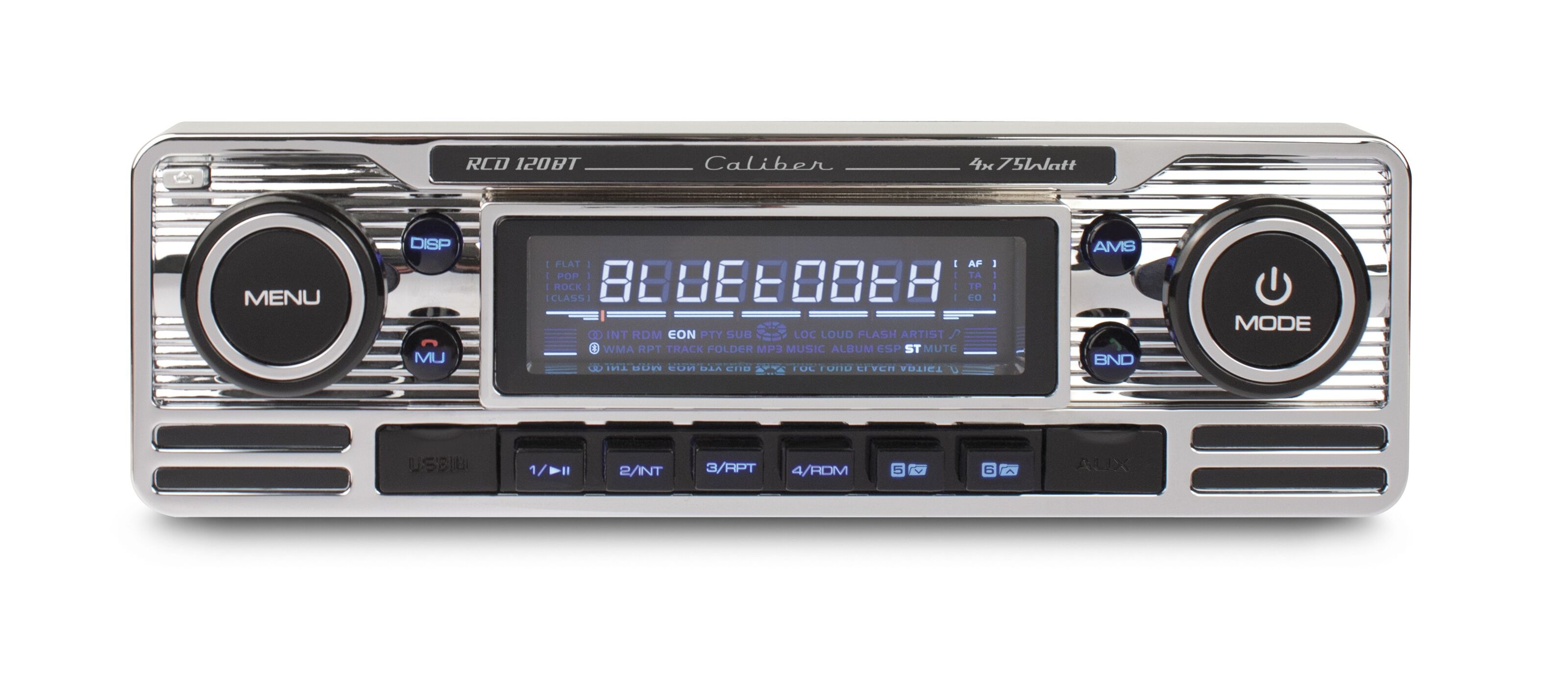 Kaufen Sie Caliber Retro radio 4x75W met FM, CD, Bluetooth en USB – Silber  (RCD120BT) zu Großhandelspreisen