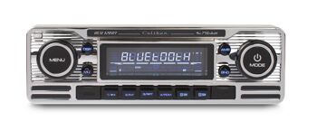 Radio Caliber Retro 4x75W avec FM, CD, Bluetooth et USB – Argent (RCD120BT) 1