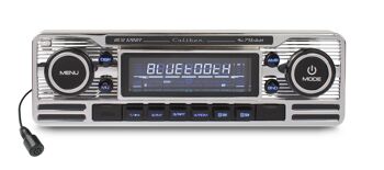 Radio Caliber Retro 4x75W avec FM, CD, Bluetooth et USB – Argent (RCD120BT) 2