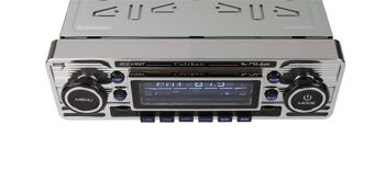 Radio Caliber Retro 4x75W avec FM, CD, Bluetooth et USB – Argent (RCD120BT) 3