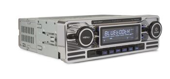 Radio Caliber Retro 4x75W avec FM, CD, Bluetooth et USB – Argent (RCD120BT) 4