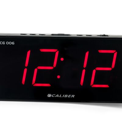 Despertador con pantalla grande - Negro (HCG006)