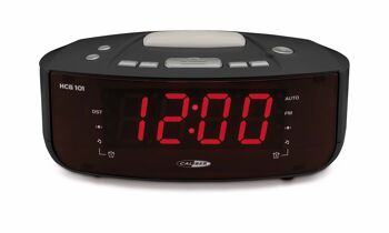 Radio-réveil avec double alarme et lumière de réveil - Noir (HCG101) 1