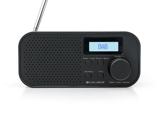 Tragbares DAB+ Radio – Mit UKW- und Weckfunktion Eingebauter Akku (HPG318DAB)