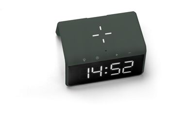 Réveil de charge sans fil USB avec grand écran - Vert minuit (HCG019QI-MG) 4