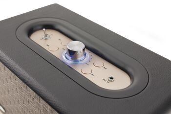Haut-parleur Bluetooth avec USB et batterie - Marron rétro (HFG311BT) 5