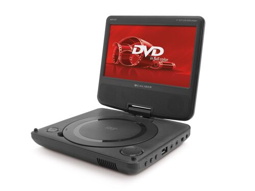 Tragbarer DVD-Player – 7 Zoll mit USB und Akku – Schwarz (MPD107)